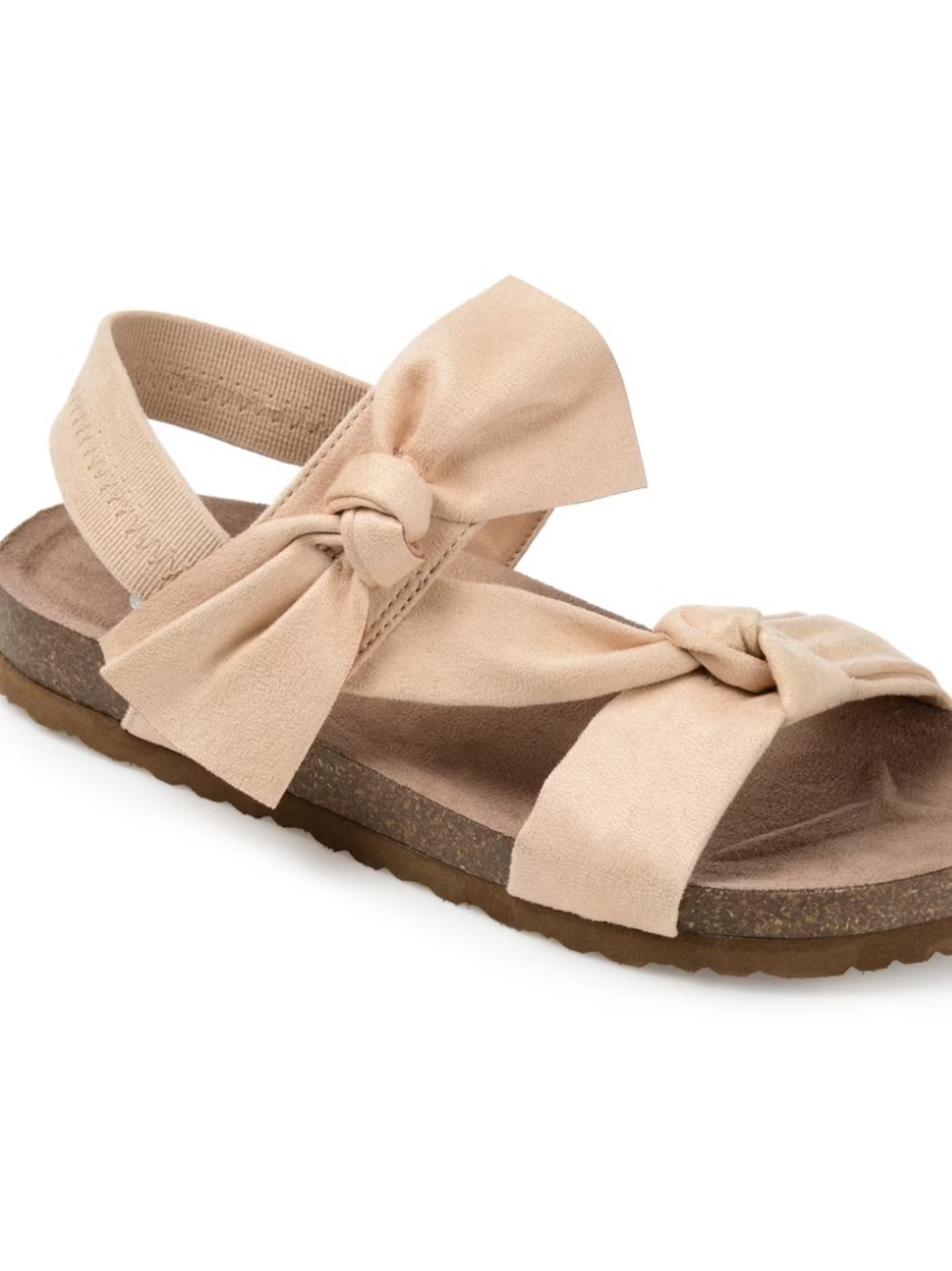 Journee Collection Xanndra Multi Strap Flat Sandals Beige 10 M brand new.